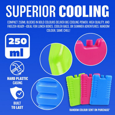 4Pc Reusable Freezer Cool Block Ice Cube Pack Cooler Bag Bar