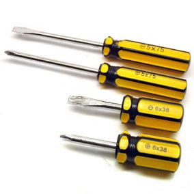 4pc Screwdriver Set Slotted / Flat / Phillips With Ergonomic Handles SIL92