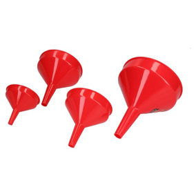 4pc Small Plastic Fuel Funnel Fixed Spouts Suitable For Petrol Diesel Water Oil