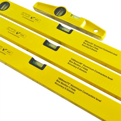 4pc Spirit Level Set 0.5 Mm/M With Ba 24