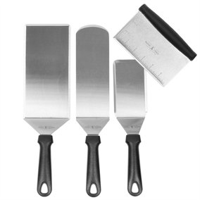 Kichvoe Metal Spatula Metal Spatula Offset Spatula 2pcs Stainless Steel  Serving Spatula Slotted Egg Spatula for Frying Flipping Turning Cooking