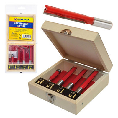 4Pc Tct Kitchen Router Worktop Flush Bit Set Tools Cutting Tool Cutter ...