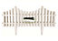 4pc White Picket Fence Flexible Garden Lawn Grass Edging Picket Border Panel Plastic Wall Fence Décor
