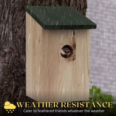 4pc Wooden Nesting Bird Box Set
