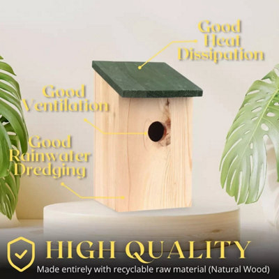 4pc Wooden Nesting Bird Box Set