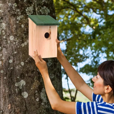 4pc Wooden Nesting Bird Box Set