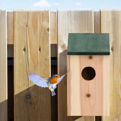 4pc Wooden Nesting Bird Box Set