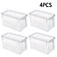 4Pcs Clear Fridge Food Storage Container Set