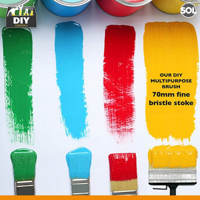 4Pcs Fence Paint Brushes - Block Brush Set - Decking Paint Brush - Shed and Fence Brush - Masonry Paint Brush - Wallpaper Brush - 6