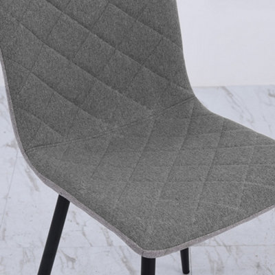4Pcs Light Grey Modern Urban Style Armless Dining Chairs 83cm H
