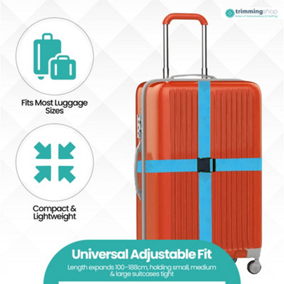 Sangles De Valise Ajustables - Lot De 2, Bleu Ciel - Marque Uxcell, Neuves