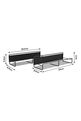 4Pcs Magnetic Fridge Storage Shelf with Hooks