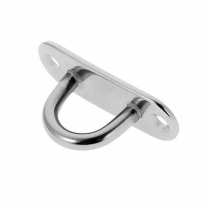 4Pcs Marine Boat Stainless Steel Oblong Pad Eye Plate Staple Ring Hook ...