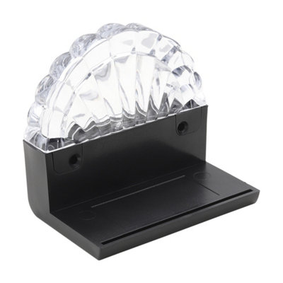 4Pcs Outdoor Waterproof Black Solar-Powered RGB LED Wall Light Shell Appearance Color Changing