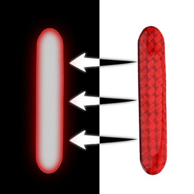 4Pcs Red Reflective Safety Warning Strip Tape Car Door Bumper Reflector ...