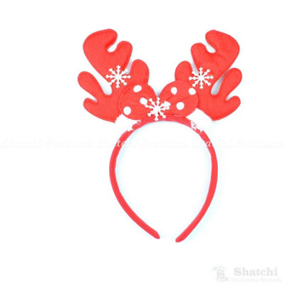 4pcs Set Christmas Headband Reindeer Antlers Assorted Mix Xmas Fancy Dress Party Costume