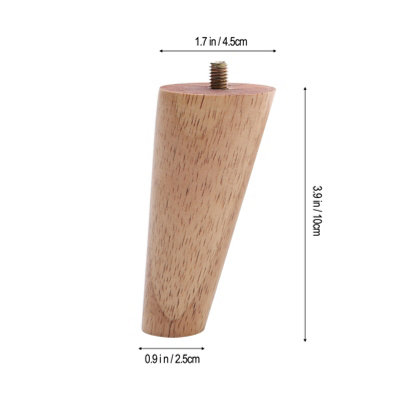 4Pcs Sloping Wooden Furniture Legs