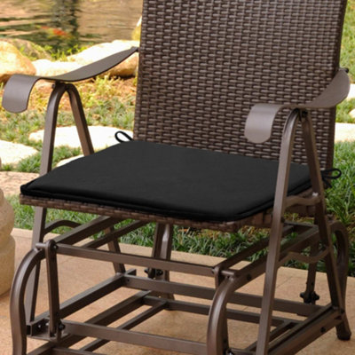 4Pcs Soft Square Chair Pads with Ties Seat Cushion Pads Set for Garden Patio Kitchen Dining in Black DIY at B Q