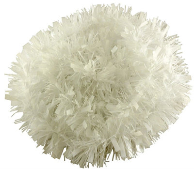 4Pcs White Tinsel Tree Decoration 1.8m