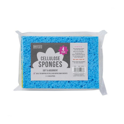 4pk Cellulose Sponge Highly Absorbent Kitchen Sponges, Household ...