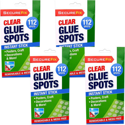 4pk Clear Glue Dots, 448 Sticky Dots Double Sided, Removable & Mess