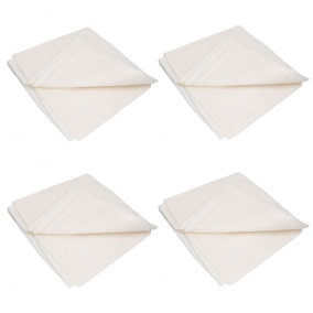 4pk Cotton Dust Sheets Double Protection Polythene Backing Decorating Painting