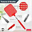 4pk Extendable Fly Swatter - Up to 73cm - Heavy Duty Fly Swat Adjustable Telescopic Stainless Steel Handle - Fly Swatters