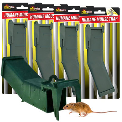 Motel Mouse Humane Mouse Traps No Kill Live Catch and Release 4 Pack -  Reusable, Easy to Use & Clean, No Touch Release, Sensitive Includes  Cleaning