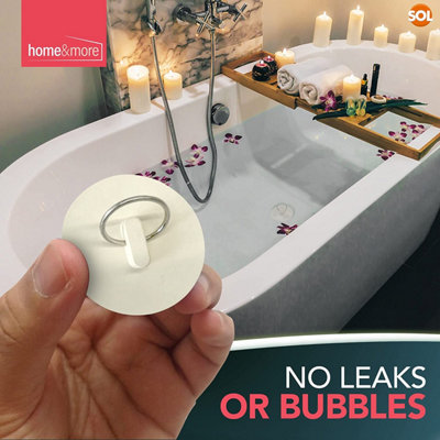 4pk Rubber Bath Plugs & Sink Plugs - 3/4 Inch & 1/2 Inch - Universal Bath Plug UK - Universal Plug for Sinks Kitchen Sink Plug - 5