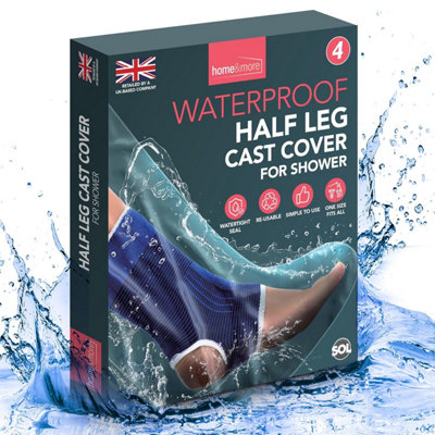4pk Waterproof Half Leg Cast Cover for Shower Boot Guard Plaster and ...
