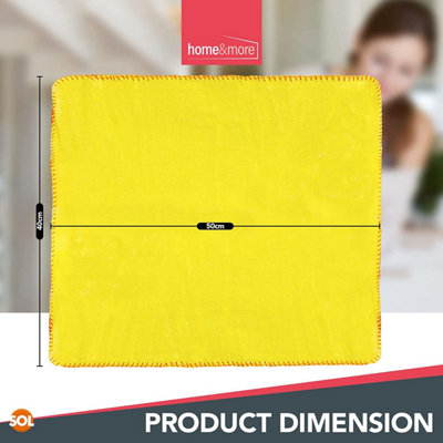 4pk Yellow Dusters, 100% Cotton Cleaning Cloths 50 x 40cm, Lint Free Cloths for Oiling Wood, Dusters for Cleaning Window Duster