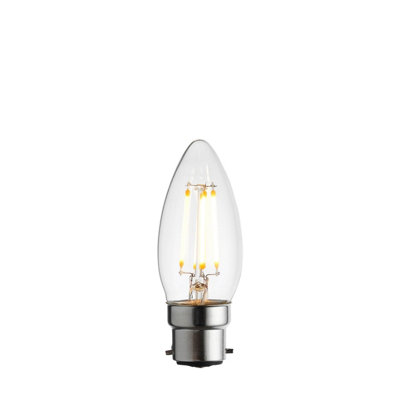 4W Dimmable B22 LED Candle Light Bulb - Warm White 2700K for Elegant Home Lighting
