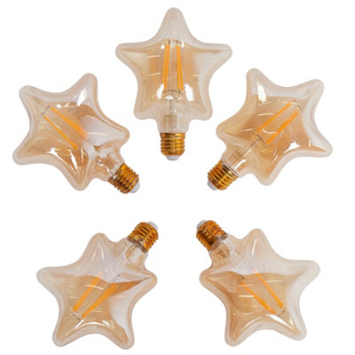 4W LED Star Lamp Bulb E27 Base, 2200K
