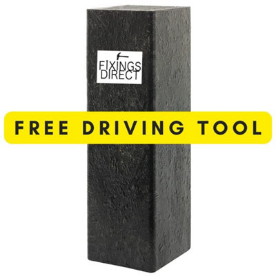 4X 100mm (4") Industrial Fence Post Repair Spike Support (Includes Free Driving Tool) 300mm