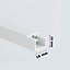 4x 1M White Self Adhesive Cable & Wire Tidy PVC Plastic Electrical Mini Trunking (16x10mm)