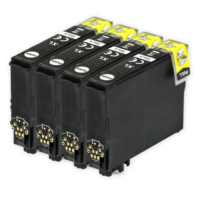 4x 29XL Black Compatible Ink Cartridges