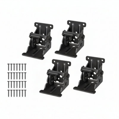 4x 90 Degree Folding Table and Chair Self Locking Hinges