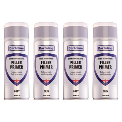 4x Bartoline Filler Primer Quick Drying Plastic Metal Wood Adhesion ...