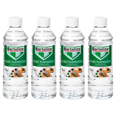 4x Bartoline Pure Turpentine Organic Oil Based Paint Cleaner Thinner 500mL