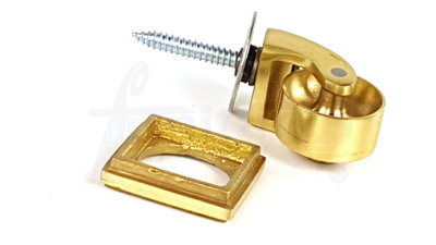 4x BRASS CASTOR & SQUARE29mm SCREW IN CASTOR  FURNITURE BEDS SOFAS CHAIRS STOOLS