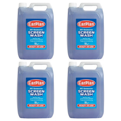 4x CarPlan All Seasons Ready Mixed Screenwash 5L Windshield Washer Fluid 5 Litres