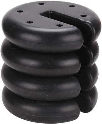 4x Cement-Filled Freestanding Gazebo Leg Weights, Wear-Resistant Anchors for Gazebos and Market Stalls
