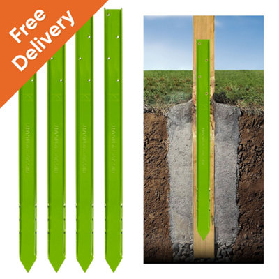 Aazon.co: Nrspp Heavy Duty Steel Fence Post Repair Stakes, 2 Pcs