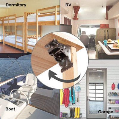 4x Folding Table Chair Leg Hinges 90 Degree Self-Locking Bracket Hinge Hardware