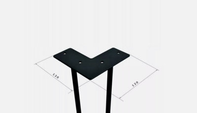4x Hairpin Legs Hair Pin Legs Set for Furniture Bench Desk Table Metal Steel DIY 2 Prong (10mm) 30.4cm - 12"