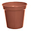 4x Large Plastic Plant Pot 20cm 8 Inch Cultivation Pot Terracotta Colour