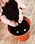 4x Large Plastic Plant Pot 25cm 10 Inch Vegetable Cultivation Pot Terracotta Colour