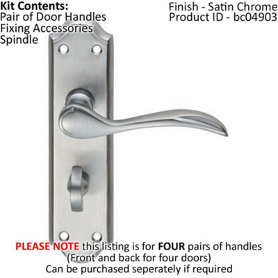 Nova Curve Interior Door Lever In Brushed Stainless Steel - Foto 5