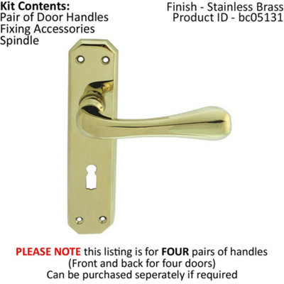 4x PAIR Heavy Duty Handle on Angular Lock Backplate 180 x 40mm ...