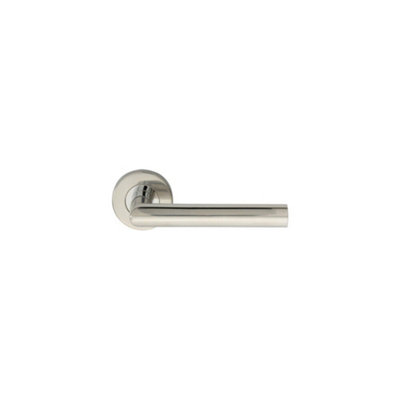 4x PAIR Straight Mitred Bar Handle on Round Rose Concealed Fix Polished ...